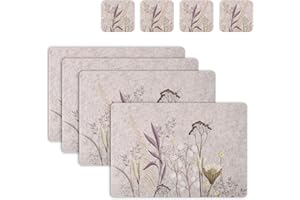‎CASAIDO Casaido Platzset Filz,Placemat,4er Tisch untersetzer-Set,Tischset Frühlingr,Tischsets Abwaschbar Platzsets aus Filz,Hitzebeständig rutschfest Platzdeckchen Tischunterlage