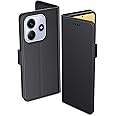 Aiziki Case For Xiaomi Redmi Note 14 5G Wallet Premium Leather Flip Case with Card Slots Magnetic Closure Kickstand Shockproof Protective Compatible with Redmi Note 14 5G Phone Case（Not For 4G）-Black