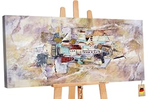 YS-Art Quadri Soggiorno Dipinti a Mano «Progresso» | Quadri Moderni su Tela per l'interno | Pittura Dipinta a Mano | Immagine Dipinta a Mano | Dipinto a Mano | Quadri Moderni su Tela