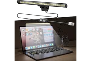 PVUEL Lámpara de monitor, luz para monitor, monitor Light bar, lámpara para pantalla LED carga USB, 3 temperaturas de color y brillo ajustable