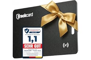 TRACKCARD® Tag AirTag Alternative Karte für Geldbeutel - Wiederaufladbar, Smart, Slim & Laut, Kompatibel mit Apple Wo Ist & Find My (iOS) iPhone Bluetooth Tracker Karte für Wallet