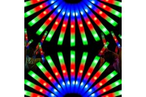 JOYIN 12 PCS Foam Glow Sticks Party Favors, Bulk LED Foam Sticks with 3 Modes Color Flashing Glow Party Supplies for Wedding, Concert, Camping, Birthday, Halloween Party Bag Fillers for Kids