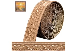 Bcuuozeeing Bordure autoadesive in stucco 3D, modanature decorative, autoadesive, impermeabili