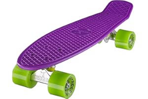 RIDGE SKATEBOARDS Ridge Skateboard 55 cm Mini Cruiser Retro Stil in M Rollen Komplett U Fertig Montiert