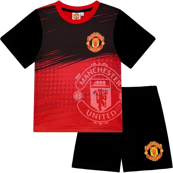 Manchester United Fleece-Schlafanzug Für Jungen – Weich, Warm, Mit Offiziellem Club-Wappen