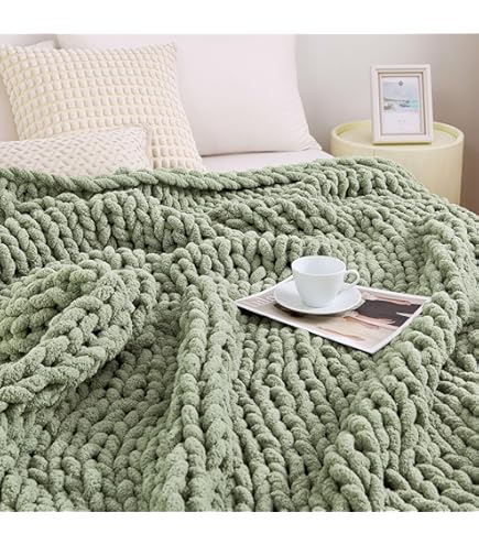 LegendTech Grobstrick-Decke Aus Merinowolle – Handgestrickt, Superweich, Viele Größen (z.B. 150x200 Cm) Für Sofa, Bett Oder Als Haustierteppich