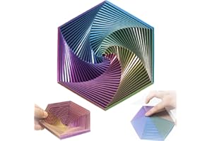 ARROMI Fractal Fidget Hexagon, 3D Printed Fidget Toy, Hexagonal Toys, Fidget Hexagon, Fractal Fidget Hexagon Fingertip Decompression Toy, Hexagon Spiral, Sensory Toys for Adults