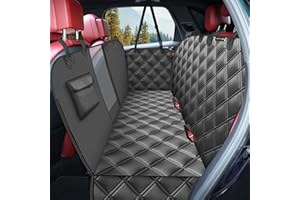 KYG Coprisedile Auto per Cani Telo Posteriore Auto per Animali Domestici Rivestimento per Sedile dell'Auto di Panno Oxford Impermeabile Antigraffiato e Antiscivolo Nero