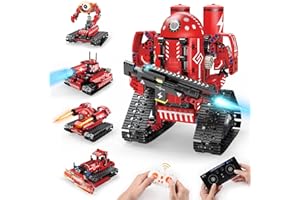 Gindoly 5-in-1 Roboter Spielzeug für Kinde,Ferngesteuert Konstruktionsspielzeug mit App,STEM Programmierbarer Elektronik Baukasten,Robocop,ausgrabungsset,Geschenke für 6-12+ Jahre alte Jungen Mädchen