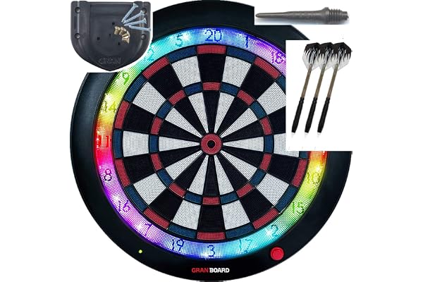 Gran Board 3s LED darttavla (blå) med specialfäste & ChoukouTip100 bilder och dartset