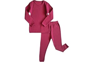 DREAMBUY Conjunto Algodon Dos Piezas, Pijamas para Bebe,niñas,niños,Pantalones y Manga Larga, Trajes para Bebes, Acanalados, a Rayas, Otoños Invierno, Ropa de Abrigo