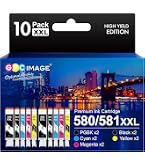 Lot De 24 Cartouches Compatibles Canon PGI-580 XL Et CLI-581 XL - 4BK+4C+4M+4J+4PB - Neuf, Garantie 2 Ans - Pour Imprimantes Pixma