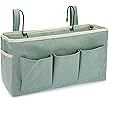 2 Poches Suspendues Pour Lit - 20x32 Cm - En Feutre - Organisateur De Chevet Pour Télécommande, Lunettes, Téléphone - Gris