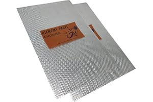 2 x Bouclier Thermique Plaque 100cm x 33cm - Autocollant Échappement & Moteur Aluminium - Réfléchissant - Idéal pour Moto Carénage de Moto Et Voiture