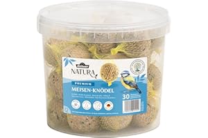 Dehner Natura Premium Meisenknödel mit Netz, ganzjähriges Wildvogelfutter proteinreich / energiereich, hochwertiges Vogelfutter für Wildvögel, 30 Stück je 90 g (2.7 kg)