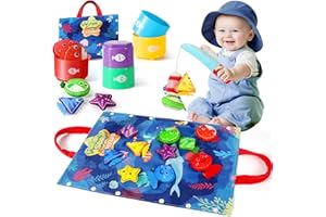 URMYWO Juguetes Niños 1 Año - 17 Piezas Juguetes Bebé Montessori con Tazas Apilables de Colores, Promueve el Desarrollo de la Coordinación, Diseño Portátil, Regalo Ideal para Niños de 1-3 Años