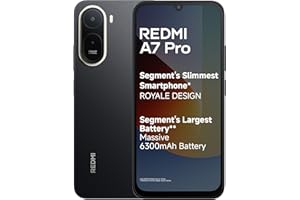 REDMI A7 Pro 4G (Black, 4GB RAM, 64GB Storage) | Segment's Slimmest Smartphone | Segment's Largest 6300mAh Battery | Segment's Largest 17.53cm and Smoothest 120Hz Display | Charger in the Box