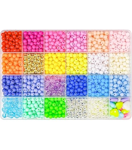 beads様 Pony Beads 6mmX9mm 900/Pkg-Pearl Multicolor : Amazon.pl