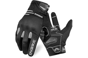 INBIKE Rękawice motocyklowe, oddychające, pełna ochrona, TPR, wyściełane, antypoślizgowe, do obsługi ekranu dotykowego, ATV, dla mężczyzn i kobiet