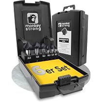 Kegelsenker-Bohrer-Set 5-tlg. - Verstellbar, HSS, Sechskantschaft, Für Holz, Kunststoff & Weiches Metall