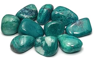 CRYSTALAGE Chrysocolla Howlite Tumble Stone (20-25mm)
