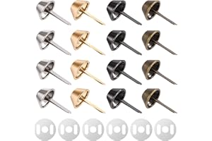 JESUSTREE Piedini Borchie per Borse, 200 Pezzi Piedi Borchie Decorative Rivetti Artigianali in Pelle in Metallo, delle Borsette Cono Borchie per Borse e Produzione Fai da Te (4 Colori)