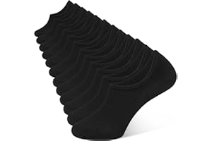 CLOSEMATE 6 Paia Fantasmini Uomo Donna Antiodore e Traspirante Cotone Calzini Invisibili Estivi Antiscivolo con 3 Strisce in Silicone Sportive Calze Corte Basse