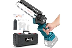 Avhrit Mini Chainsaw Cordless 6 Inch - No Battery, Brushless Mini Chain Saw for Maktia Battery 18V MAX, Auto-Oiler,Chainsaw Cordless for Wood Cutting, Tree Trimming (only Tool)