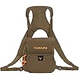 Tuxapo Secure Straps Compact Binoculars Case with Rain Protection Cover for Hunting Hiking Shooting