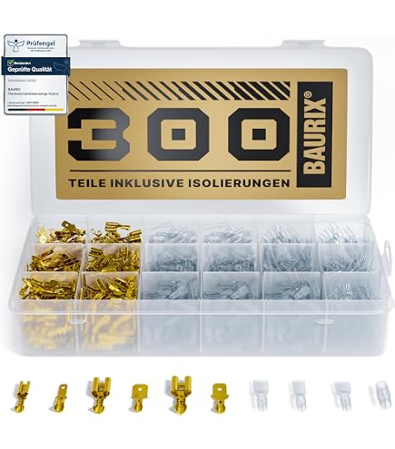 25 Flachstecker 2,8x0,5 Kabelschuh z.B. Fahrradkabel 0,30²-0,60² Rastloch Gewerbe, Industrie & Wissenschaft