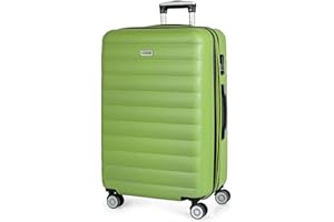 ITACA - Maletas de Viaje Grandes 23 Kilos - Maleta Grande de Viaje Rígida 4 Ruedas - Maletas Grandes de Viaje de ABS Resistente y Ligera 71270, Pistacho