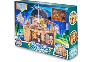 Pinypon Action - Robo en el Museo, set de juego de policías, monstruos y aventuras, con luces y sonidos, incluye una momia y un ladrón, Famosa