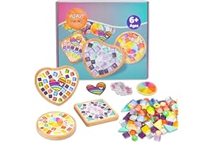 AUAUY 3 Stück Mosaik Bastelset Untersetzer, Mosaiksteine Untersetzer Set, Dekorative Untersetzer Mit Glasfliesen, Porzellan-Mosaik Kreatives DIY-Mosaik-Kunst- und Bastelset für Kinder und Erwachsene