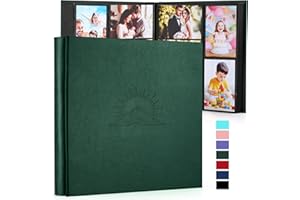 DazSpirit Photo Album 6x4 600 Pockets, Leather Cover with Elegant Embossed Pattern, Extra Large Capacity Wedding Anniversary Baby Family Momory Book, Classic Slip in Pages for Easy Organization