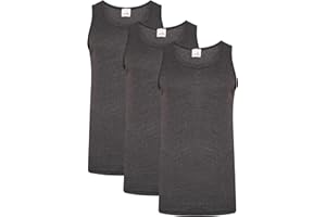 Keanu Mens Winter Warm 0.45 Tog Brushed Polyester Thermal Vests - Pack of 3 - Sleeveless Vest Baselayer in Sizes S M L XL 2XL
