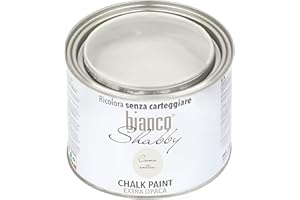 bianco Shabby® Crema Antica Kreidefarbe Wasserbasis für Alle Oberflächen einfach zu verarbeiten ohne schlechten Geruch - Chalk Paint Extra Matt (500 ml)