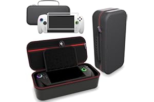 Digicharge Carrying Case for Rog Xbox Ally / Ally X - Fits UK Charger - 2 x Screen Protectors - Hard Carry Cover Protective (2025) Box Console Accessories Accessory Storage – Stand Function – Black