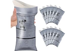 MIXDE 12 Pack 700ML Disposable Urinal Bag, Portable Camping Pee Bags, Travel Pee Bags, Traffic Jam Emergency Portable Urine Bag, Vomit Bags, for Men Women Kids Children Patient- Grey