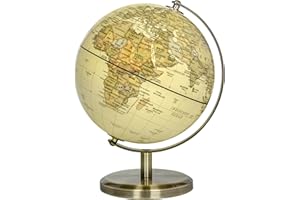 Exerz 14cm Antiker Globus- Deutsche Karte - Metallbasis Bronzierte Farbe