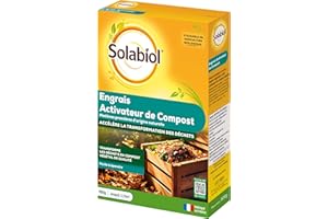 Solabiol Engrais Activateur De Compost - Prêt A l'emploi - 900g - Facile A Epandre - Accélère La Transormation des Déchêts Verts - Utilisable en Agriculture Biologique SOACTI900