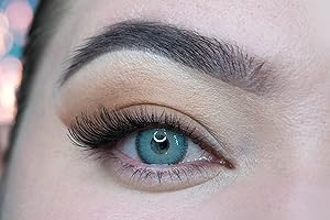 MYSA LENS MYSALENS® Lentilles De Contact De Couleur Premium Topaz Bleu Naturelle très haute opacité Kit De Rangement Boitier Pince et applicateur Offert 12 Mois sans correction