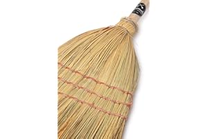 Mendi Escoba de Mijo Artesanal 3 Hilos. Fabricada en España, Mide 145 cm, Medida Ideal para Todas Las Personas.