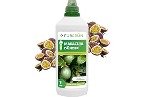 Purgrün® Bio-Maracuja-Dünger 1 Liter – Für schnelles, gesundes Wachstum – Zugelassen für den Bio-Anbau – Extra Kalium für aromatische Früchte – Ergiebiges Konzentrat für 100 Liter Gießwasser 1 Liter