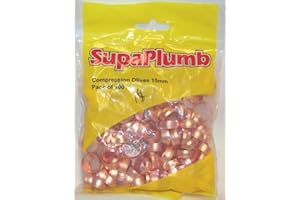 TUSINA SupaPlumb Pack of 100 Plumbing Compression Olives - 15mm.
