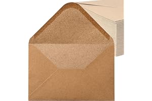 Noa Home Deco enveloppes (100 pièces) papier kraft ancien/sans fenêtre - C6-162 x 114 mm, enveloppes, fermer, NHD06