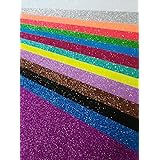 R&F srls 10 Fogli Gomma Eva Colori Misti con Glitter 40X60 CM 2mm Glitter Hobby Fai da Te