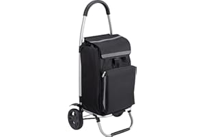 Meister, trolley per la spesa, 54 litri, con scomparto refrigerante, borsa rimovibile e impermeabile, gancio per il carrello della spesa, carrello pieghevole, 6816800