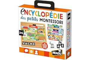 HEADU - Encyclopédie des Petits Montessori - Lire, Écrire Et Connaitre Les Mots | Jeu Educatif 2 3 4 5 6 Ans, Jeu Educatif Montessori, Jeu pour Apprendre à Lire et à Écrire, Cadeau Fille Garçon