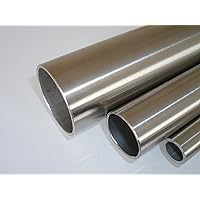 B&T Metall Edelstahl Rundrohr geschliffen, Ø 12,0 x 1,5 mm (3/8"), Länge ca. 0,5m | Konstruktionsrohr K240 1.4301…