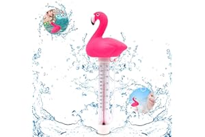 Thermomètre de Piscine Flottant,Thermomètre Flottant Piscine avec Corde,thermomètre Spa Piscine,thermomètre à Eau de Piscine sans Fil-bouée,Thermomètre Numérique de Piscine (bianca)